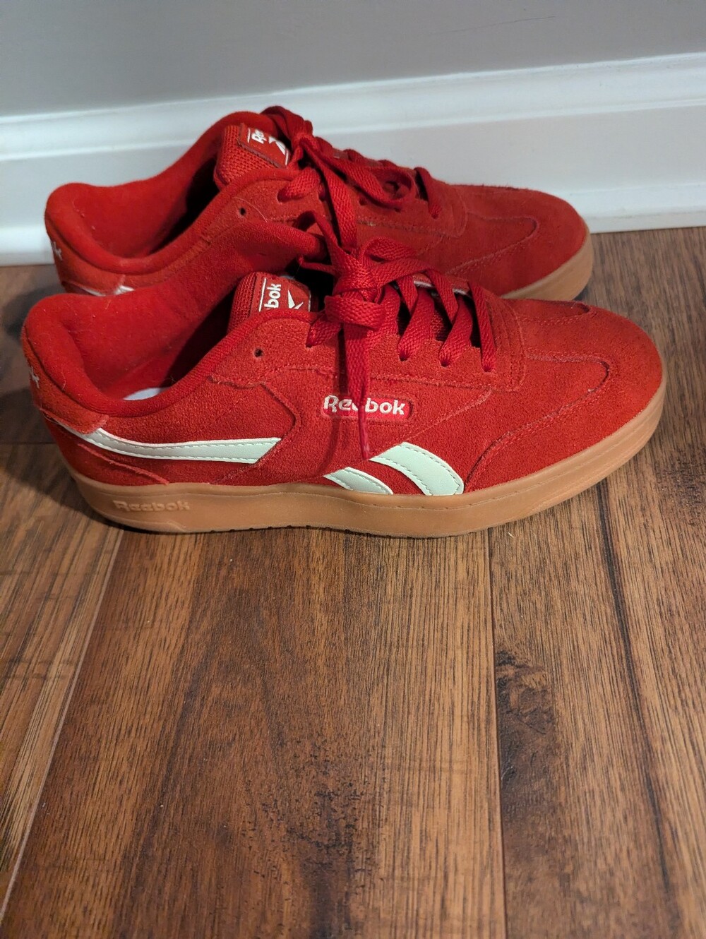 Reebok Women's Red Suede Athletic Shoes